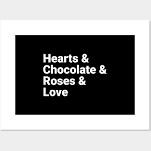 Valentine Hearts Chocolate Roses Love Posters and Art